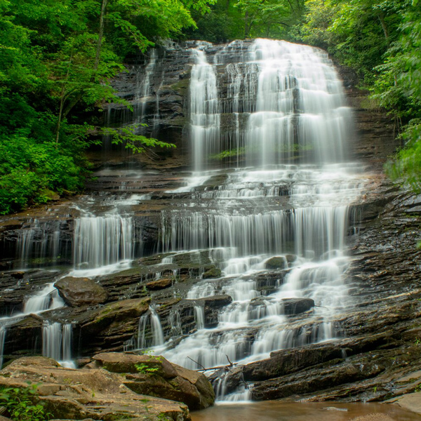 Pearson Falls waterfall near Saluda, NC